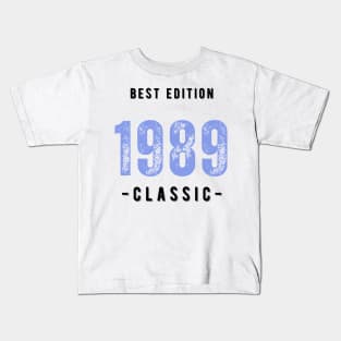 Vintage Birthday Year 1989 Black Kids T-Shirt